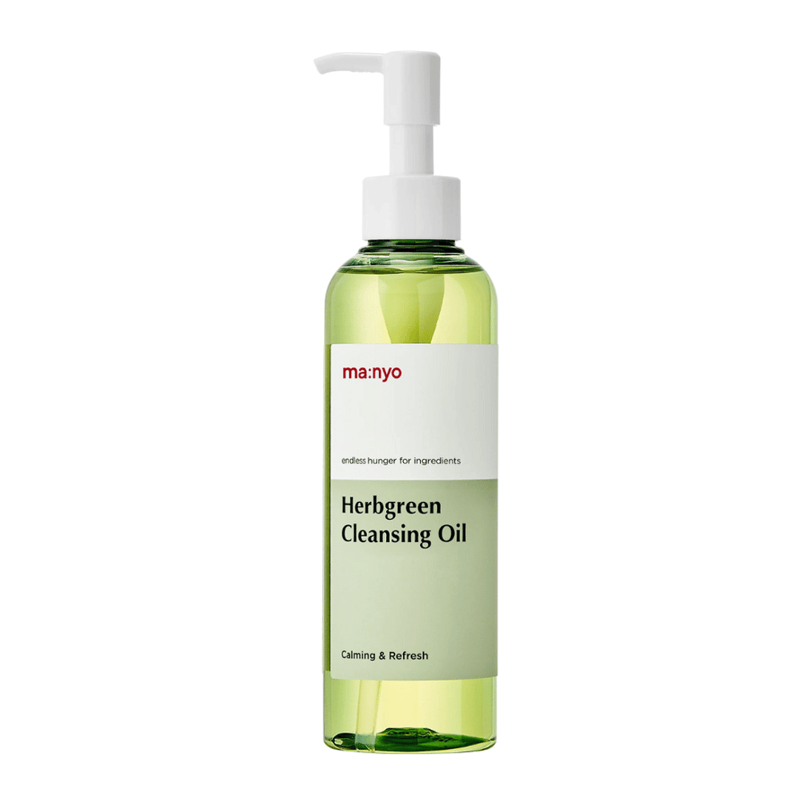 ma:nyo Herbgreen Cleansing Oil čistiaci olej s pumpičkou, jemné olejové čistenie, ktoré účinne odstraňuje make-up a čistí póry