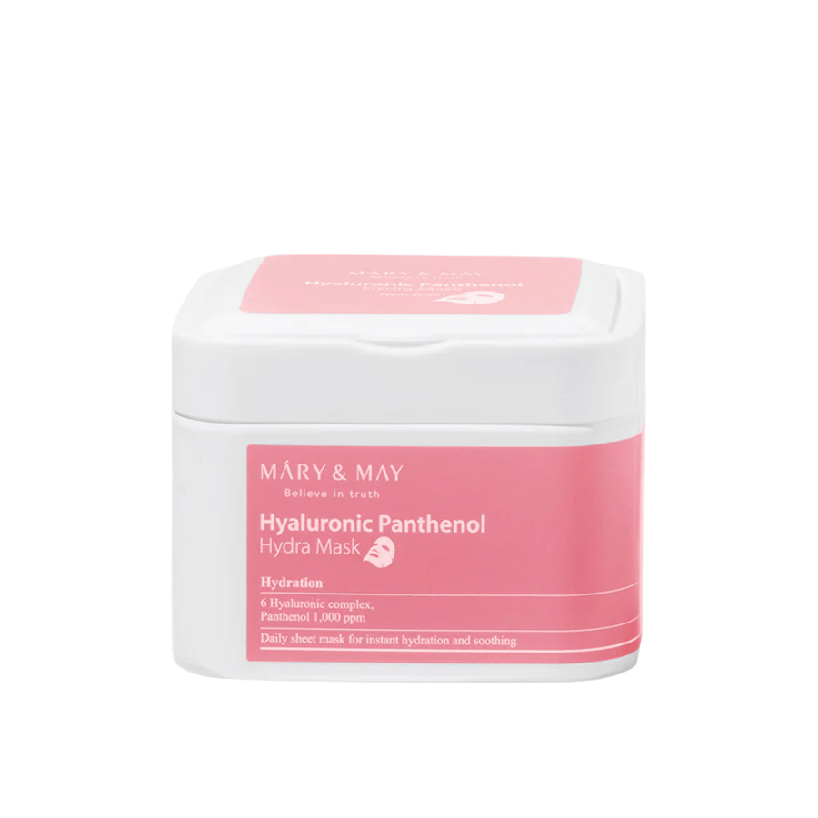 Mary & May Hyaluronic Panthenol Hydra Mask – kórejská pleťová maska s komplexom kyseliny hyalurónovej a pantenolom 1000 ppm pre hlbokú hydratáciu