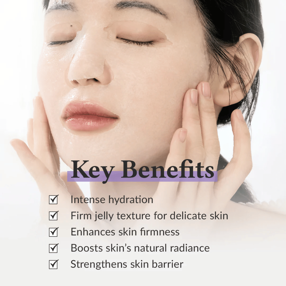 Kľúčové výhody
✔️ Intenzívna hydratácia
✔️ Pevná gélová štruktúra pre citlivú pokožku
✔️ Zlepšuje pevnosť pokožky
✔️ Zvýrazňuje prirodzený lesk pokožky
✔️ Posilňuje kožnú bariéru