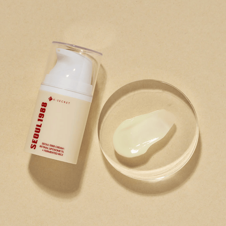 Obrázok produktu, kde vidno obsah pre SEOUL 1988 Cream : Retinal Liposome 1% + Fermented Rice 50ml