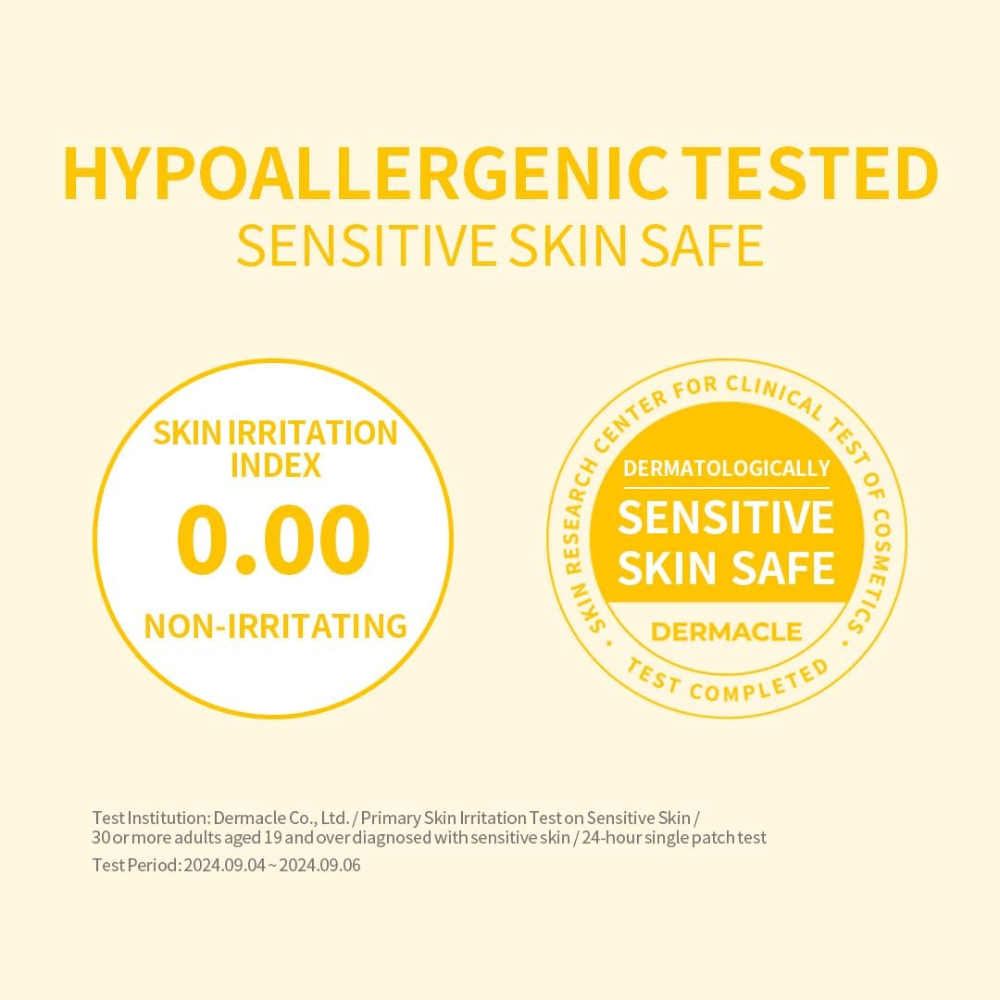 Hypoalergénne testovaný Secret Key Lemon Sparkling Cleansing Foam – bezpečný pre citlivú pokožku s indexom podráždenia pokožky 0,00.