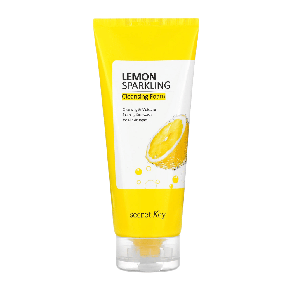 Secret Key Lemon Sparkling Cleansing Foam – jemný čistiaci prostriedok na tvár s citrónom a perlivou vodou pre všetky typy pleti.