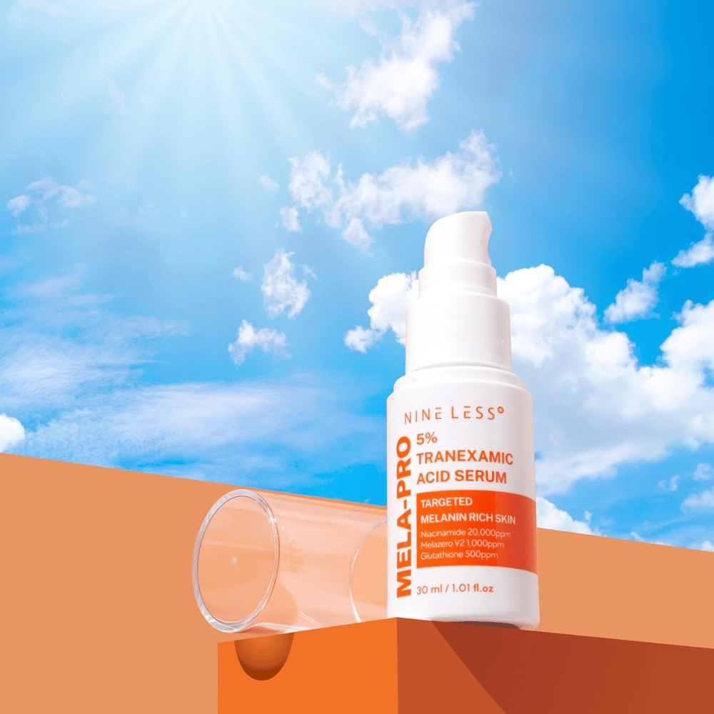 NINE LESS MELA-PRO 5% Tranexamic Acid Serum 30 ml, hydratačné sérum, ktoré redukuje hyperpigmentáciu a poskytuje rovnomernejší tón pleti.