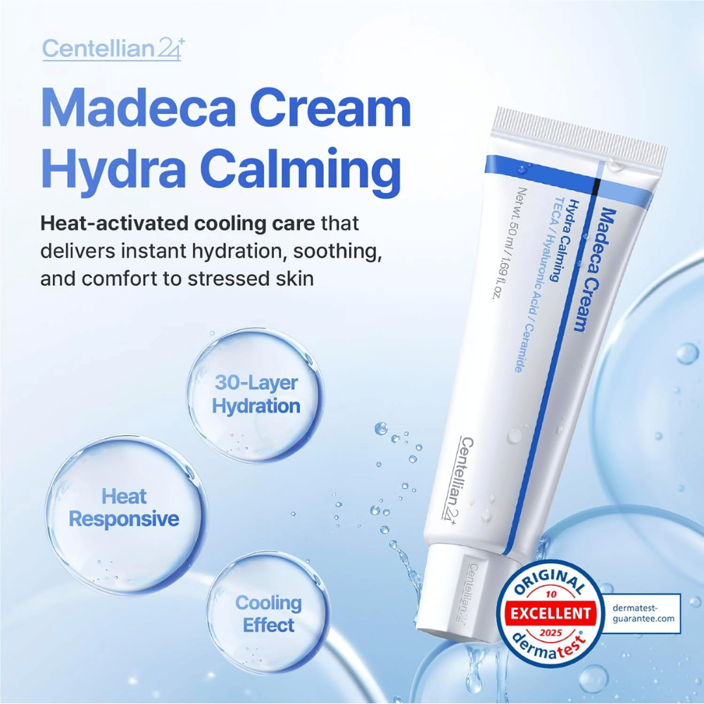 4. Centellian24 Madeca Cream Hydra Calming 50ml – chladivý pleťový krém s kyselinou hyalurónovou a ceramidmi