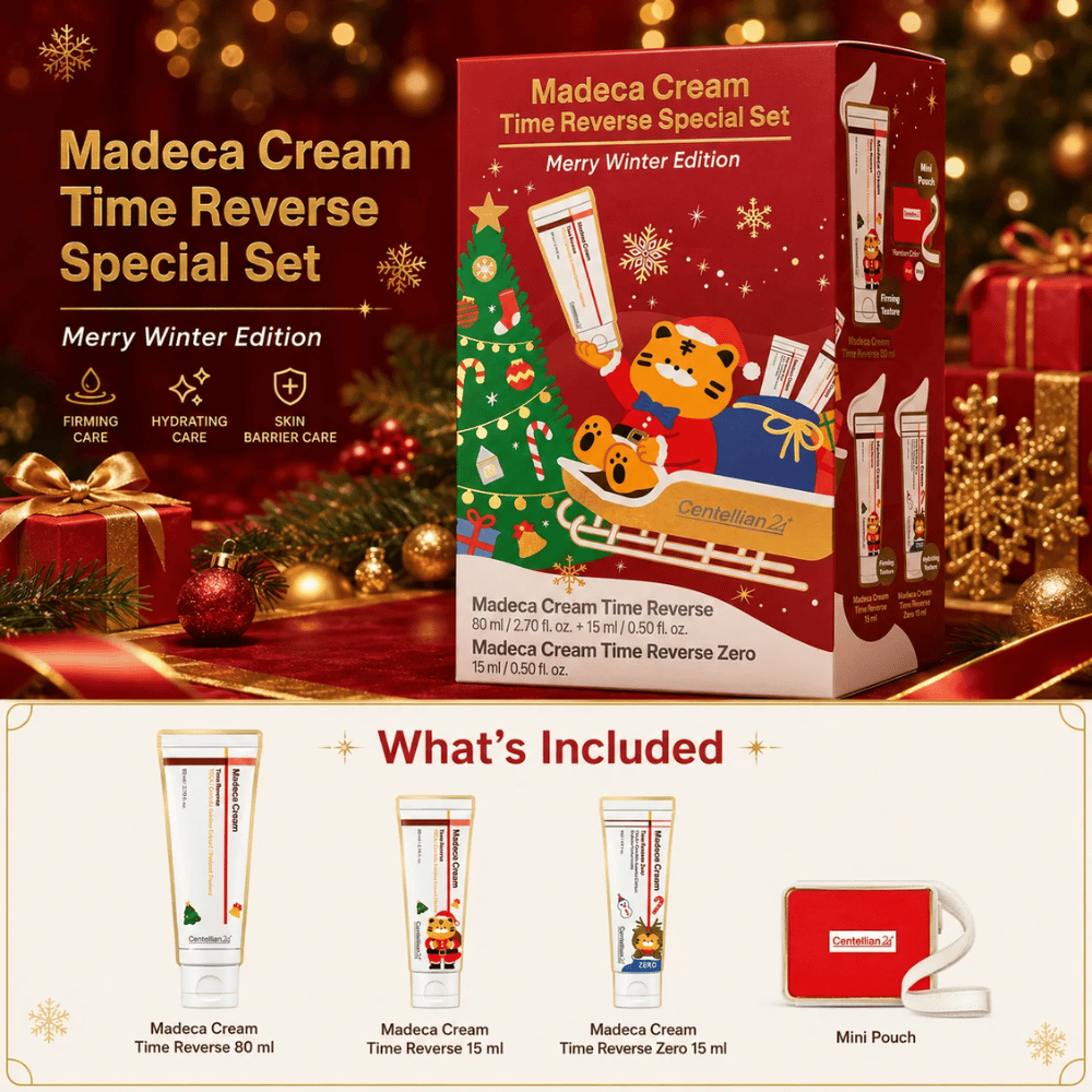 2. Centellian24 Madeca Cream Time Reverse Special Set Merry Winter Edition – darčeková súprava s tromi pleťovými krémami a mini taštičkou