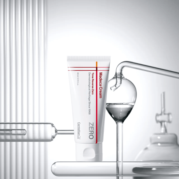 MADECA Cream Time Reverse Zero od Centellian24 v klinickom prostredí – kórejský pleťový krém vyvinutý na posilnenie kožnej bariéry a poskytovanie upokojujúcej, obnovujúcej starostlivosti.