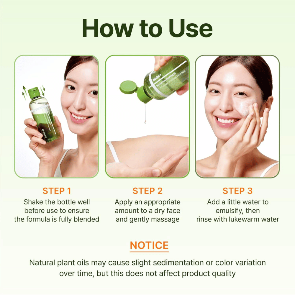 Centellian24 Madeca Matcha Pore Cleansing Oil návod na použitie na čistenie pleti