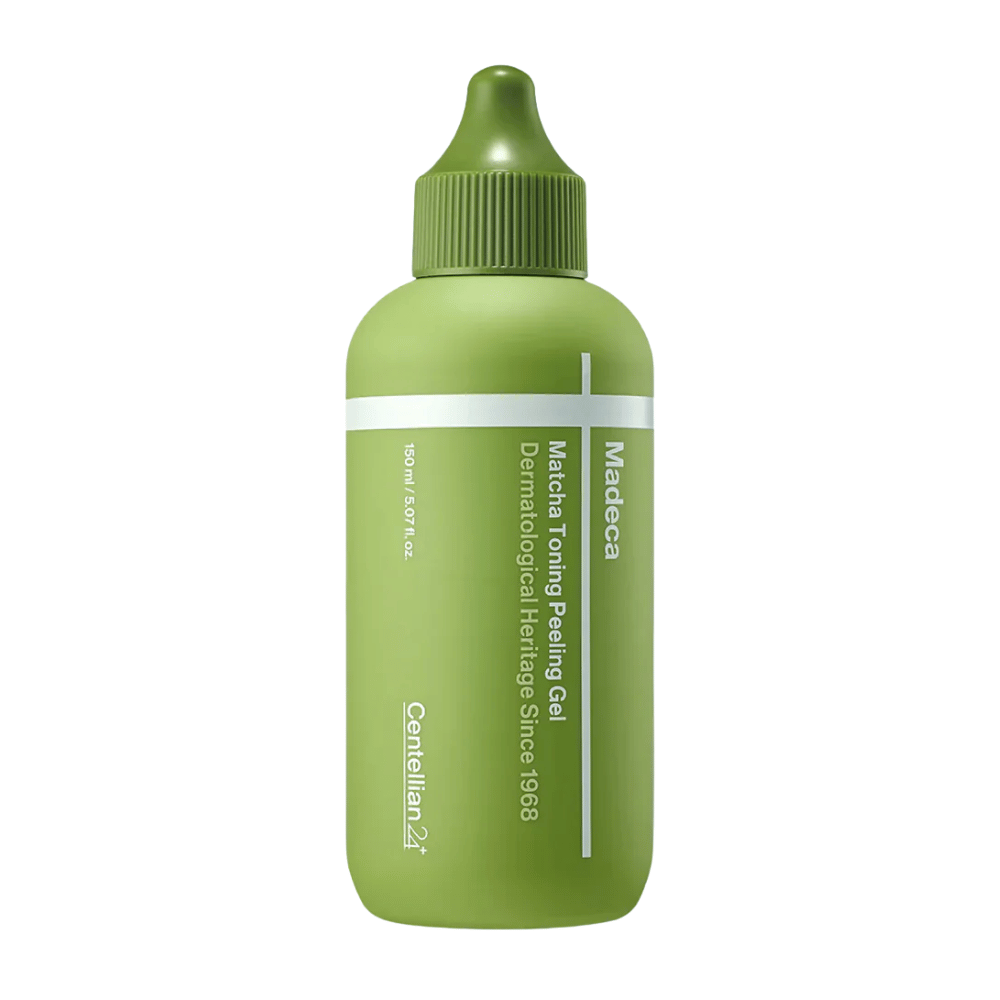 Centellian24 Madeca Matcha Toning Peeling Gel peeling na tvár – kórejský peeling gel s matchou, ktorý jemne exfoliuje pokožku, čistí póry a pomáha zlepšiť textúru pokožky.