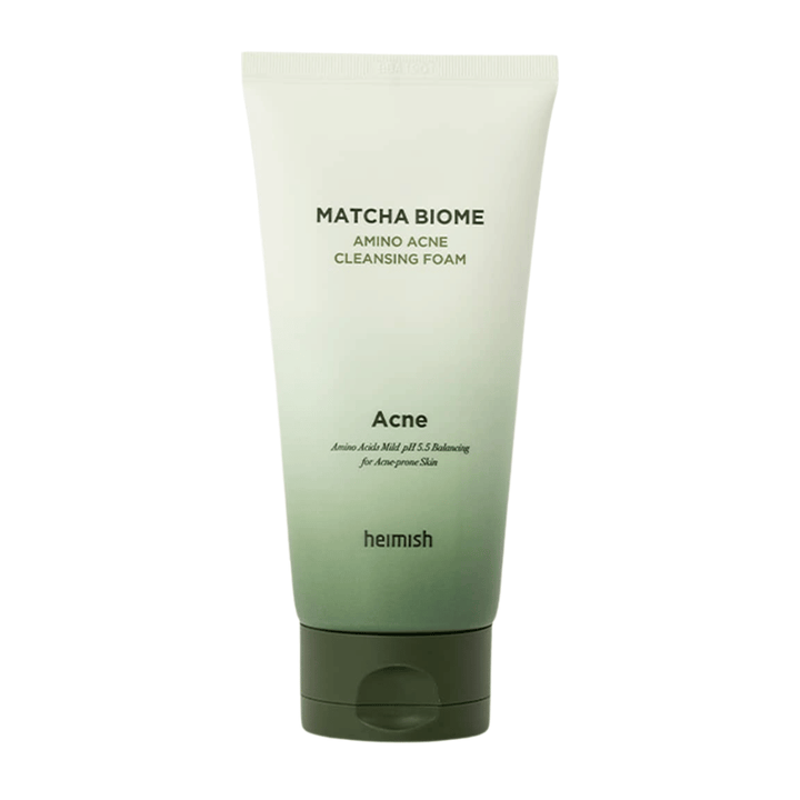 Heimish Matcha Biome Amino Acne Cleansing Foam – kórejské čistenie tváre pre pleť náchylnú na akné a citlivú pokožku s matchou a aminokyselinami