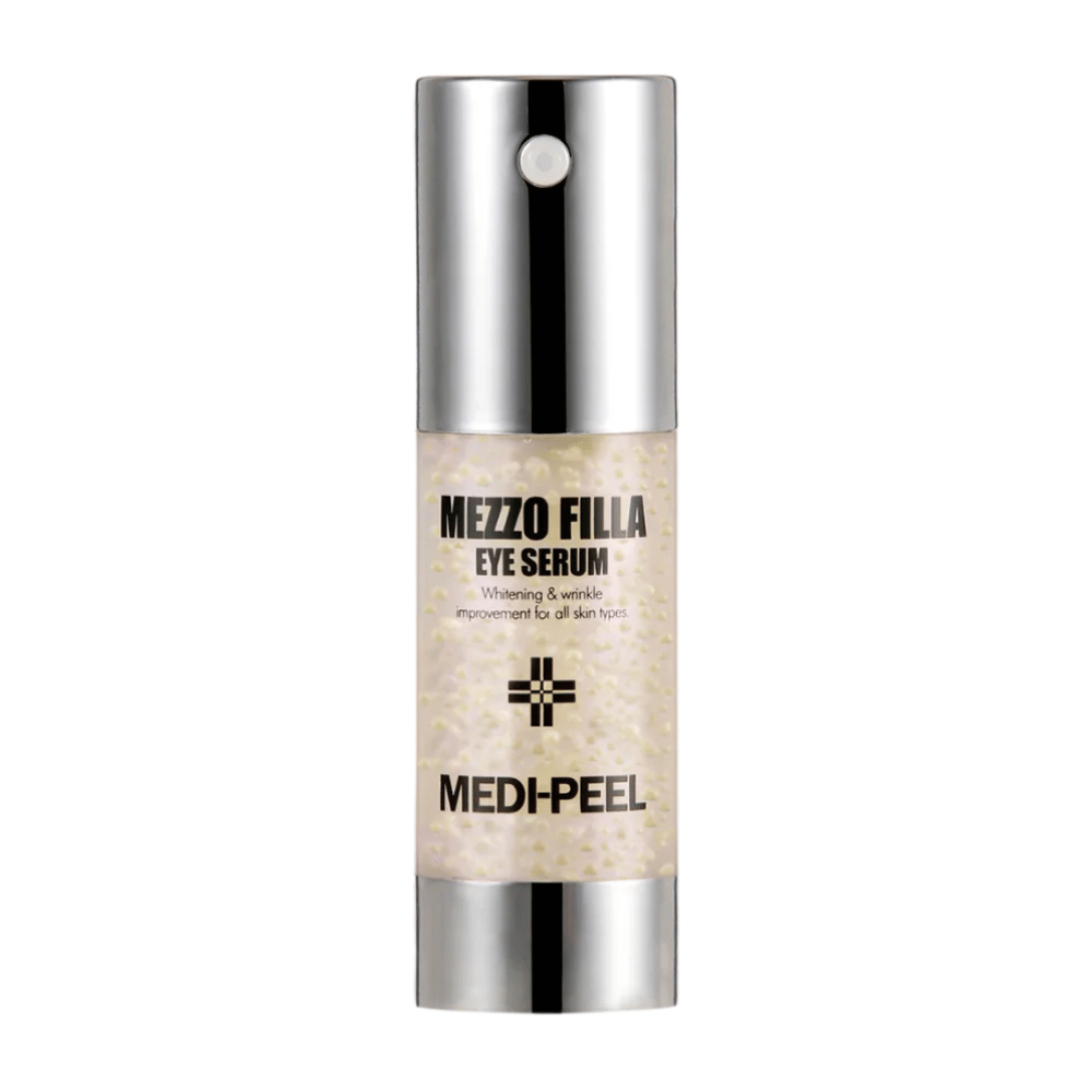 MEDI-PEEL Mezzo Filla Eye Serum stojaci produktový obrázok – kórejské očné sérum, ktoré pomáha redukovať vrásky, dodávať jas a zlepšovať elasticitu pokožky.
