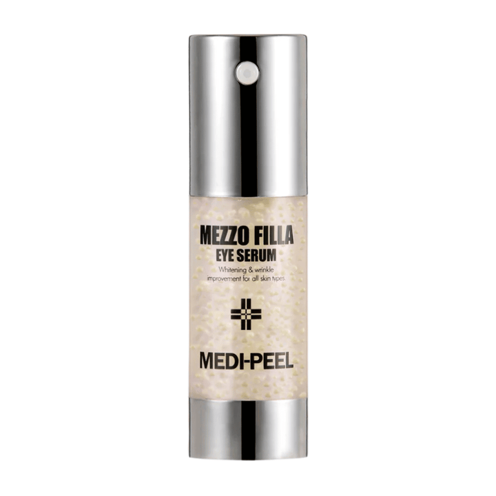 MEDI-PEEL Mezzo Filla Eye Serum stojaci produktový obrázok – kórejské očné sérum, ktoré pomáha redukovať vrásky, dodávať jas a zlepšovať elasticitu pokožky.