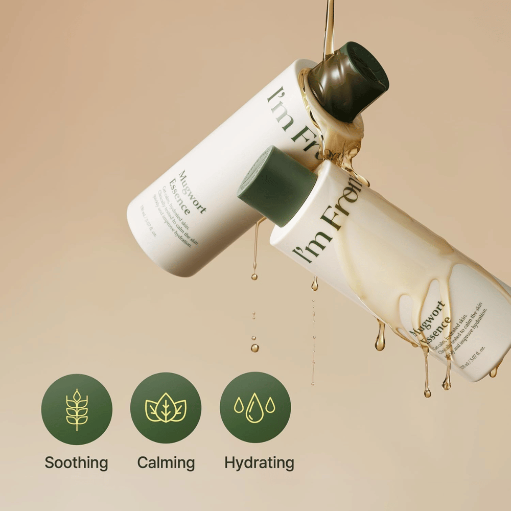 I'm From Mugwort Essence s extraktom z paliny, ktorý upokojuje podráždenú pleť, intenzívne hydratuje a pomáha posilňovať kožnú bariéru.