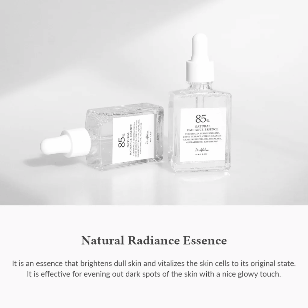 Dr. Althea Natural Radiance Essence ktorý hydratuje, dodáva žiaru a vyrovnáva tón pleti pre zdravú a žiarivú pokožku.