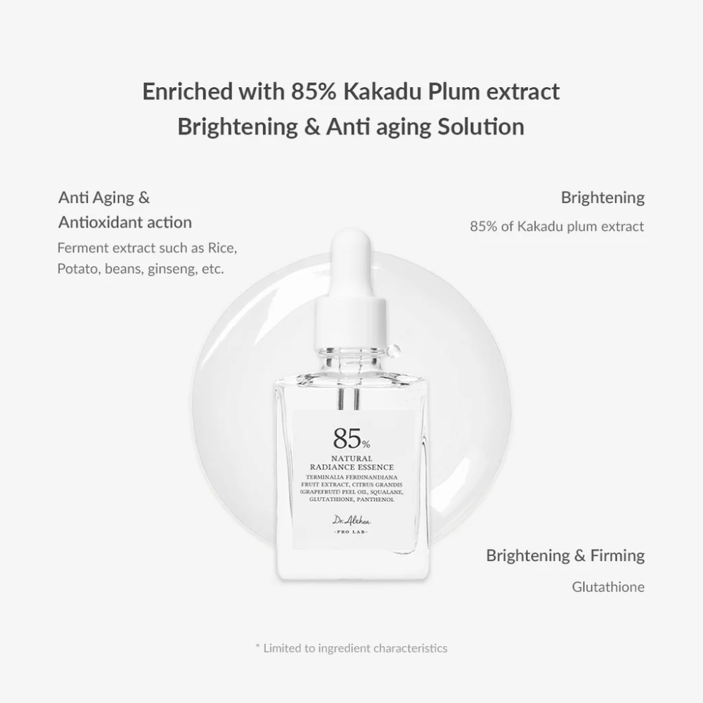 Dr. Althea Natural Radiance Essence s Kakadu slivkou a antioxidantmi, ktoré zlepšujú elasticitu pokožky, znižujú pigmentáciu a spevňujú pokožku.