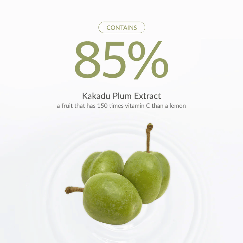 Dr. Althea Natural Radiance Essence s 85% výťažkom z Kakadu slivky, bohatý na vitamín C pre dodanie lesku, vyrovnanie tónu pleti a zvýšenie žiary.