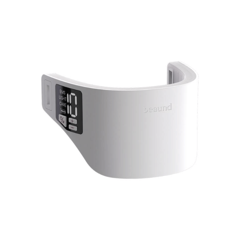 Produktový obrázok Beaund Neckcera bez remienka. Ergonomicky tvarované zariadenie na krk je navrhnuté tak, aby počas ošetrenia pohodlne sedelo okolo oblasti krku.