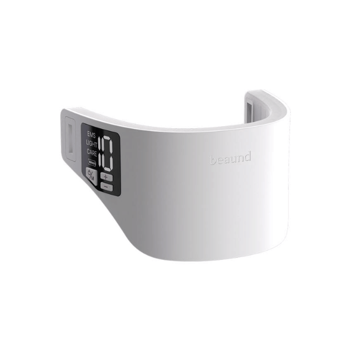 Produktový obrázok Beaund Neckcera bez remienka. Ergonomicky tvarované zariadenie na krk je navrhnuté tak, aby počas ošetrenia pohodlne sedelo okolo oblasti krku.