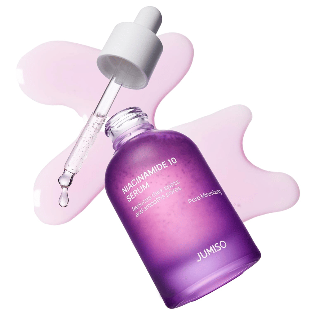 Jumiso Niacinamide 10 Serum s pipetou. Sérum obsahuje 10 % niacínamidu, ktorý redukuje tmavé škvrny, vyrovnáva maz a zjemňuje póry.
