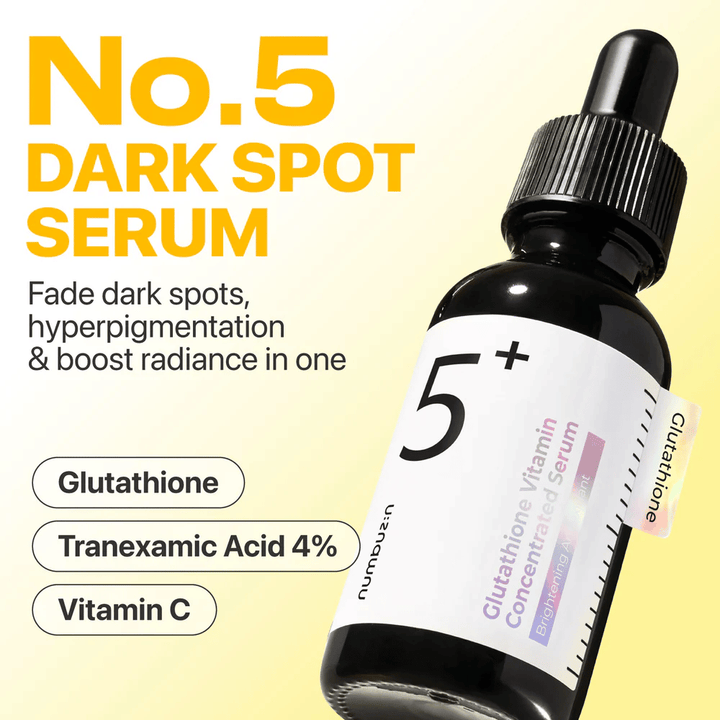 Obrázok produktu Numbuzin No.5 Dark Spot Serum s Glutathionom, Tranexamovou kyselinou a vitamínom C na rozjasnenie pleti.