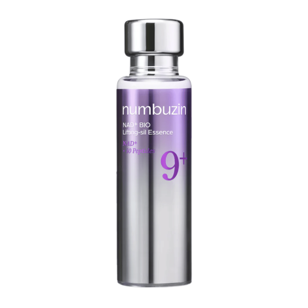 Numbuzin No.9 NAD+ Bio Lifting-sil Essence – kórejská liftingová esencia, ktorá zlepšuje elasticitu pokožky a poskytuje rovnomernejší, plnší tón pleti.