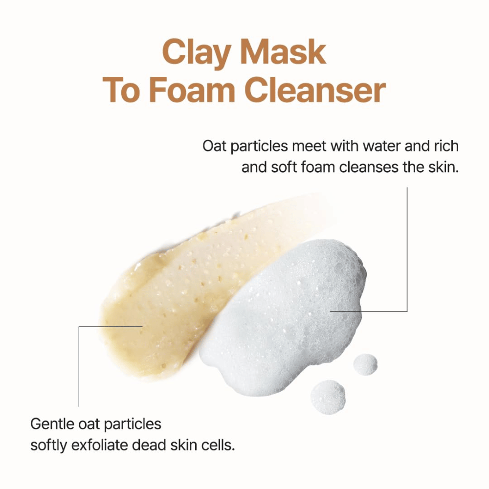 Purito SEOUL Oat In Gentle Exfoliating Face Cleanser – jemné exfoliačné čistenie tváre s ovsom, ktoré sa mení z krému na jemnú penu