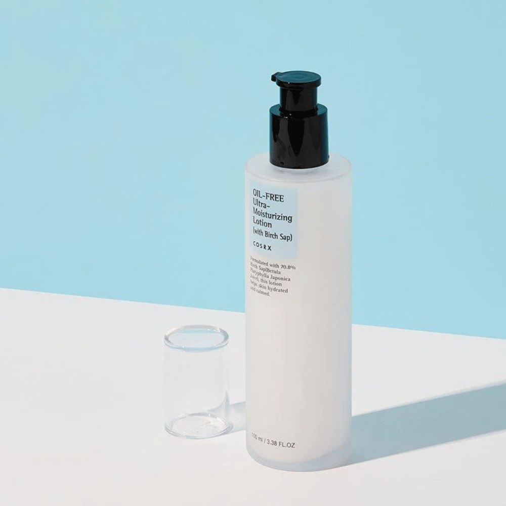 COSRX Oil-Free Ultra-Moisturizing Lotion 100 ml hydratačná lotion s brezovou šťavou, ktorá upokojuje a vyvažuje pleť