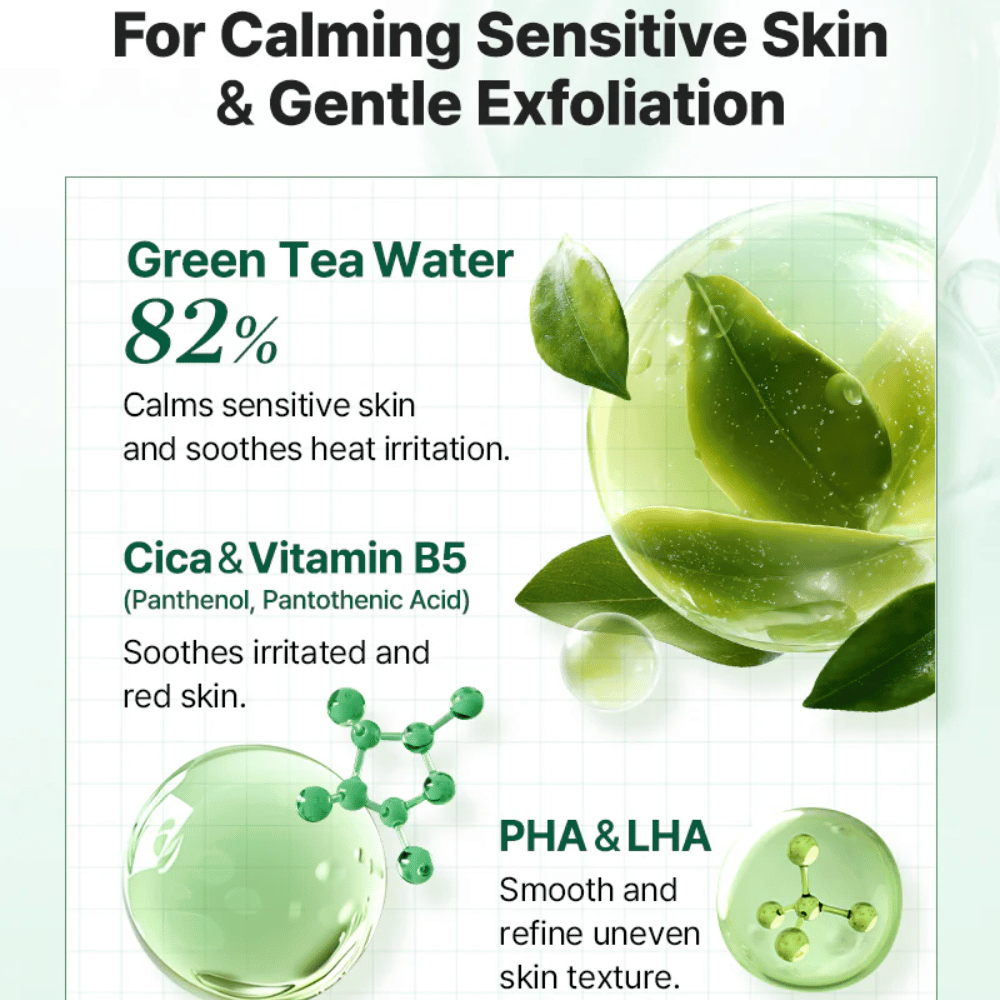 Informačný obrázok pre COSRX One Step Original Clear Skin Calming Pad so zeleným čajovým výluhom, Cica, vitamínom B5 a jemnou exfoliáciou pomocou PHA a LHA.