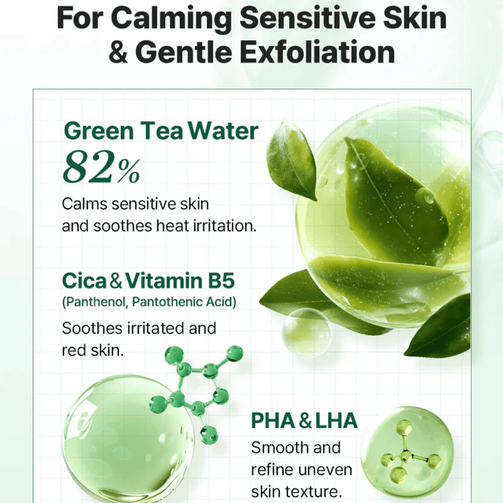 Informačný obrázok pre COSRX One Step Original Clear Skin Calming Pad so zeleným čajovým výluhom, Cica, vitamínom B5 a jemnou exfoliáciou pomocou PHA a LHA.