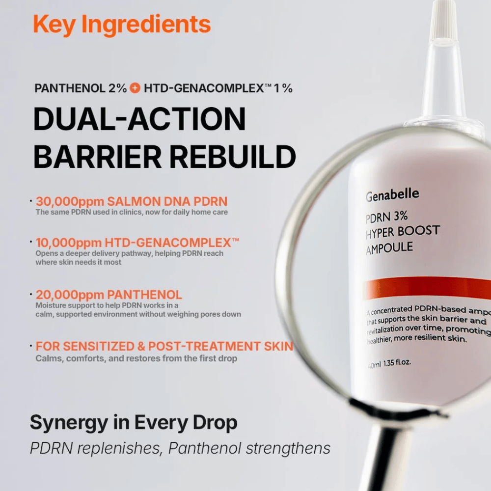 Genabelle PDRN 3% Hyper Boost Ampoule s PDRN, pantenolom a HTD-GENACOMPLEX