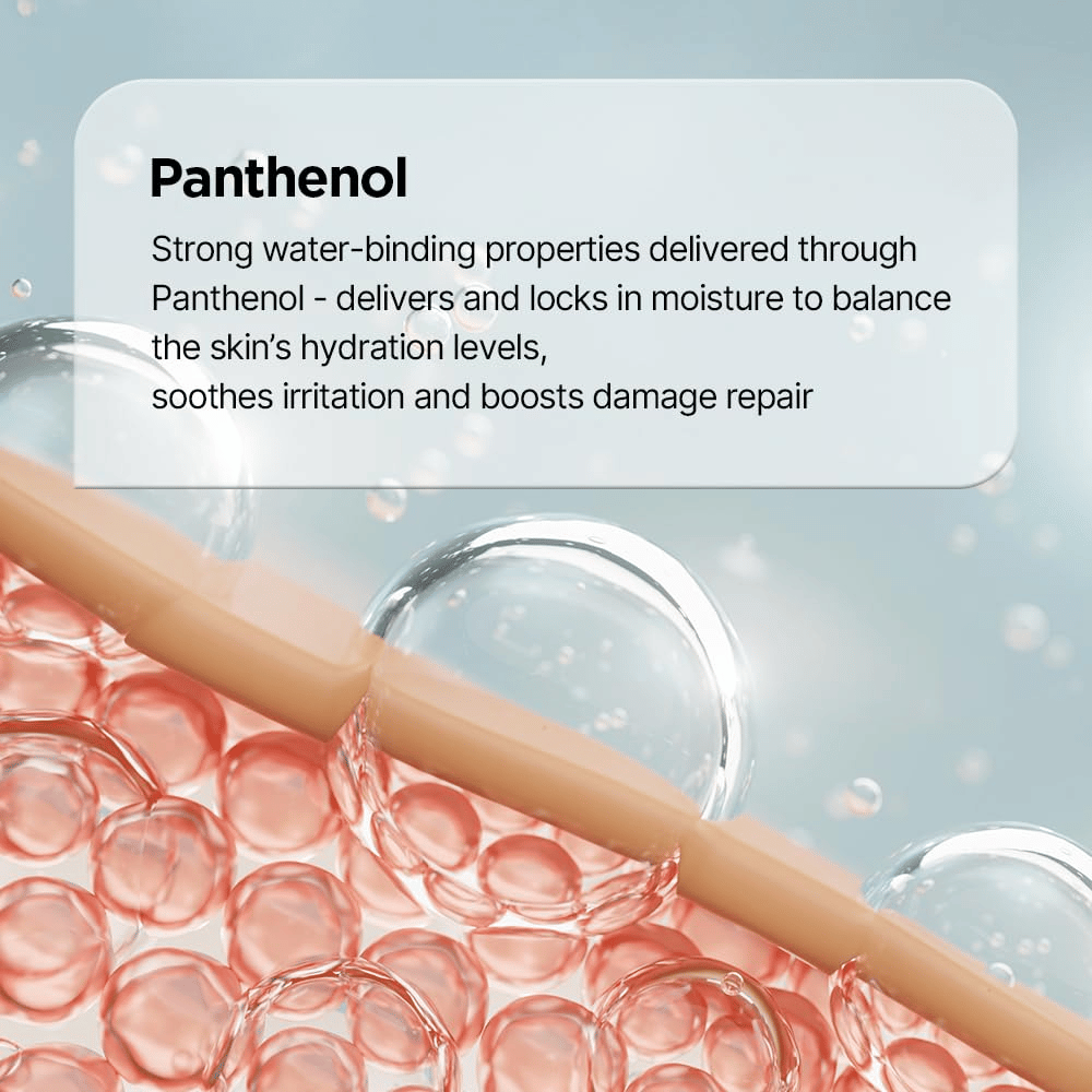 Panthenol posilňuje kožnú bariéru a hydratuje pokožku v Genabelle PDRN Enriched Recovery Balm
