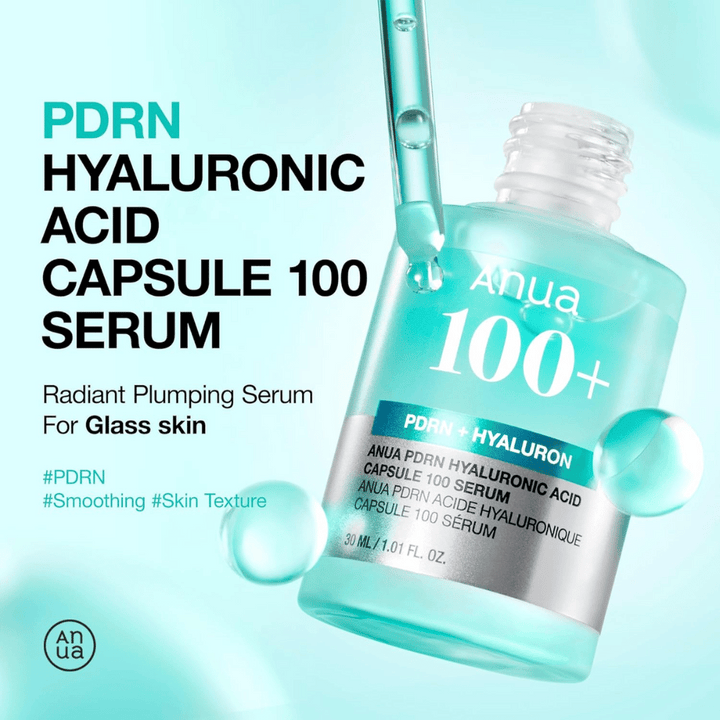 Anua PDRN Hyaluronic Acid Capsule 100 Serum je hydratačné sérum pre žiarivý vzhľad "glass skin". Obsahuje PDRN a kyselinu hyalurónovú na vyhladenie textúry pokožky a intenzívnu hydratáciu. Perfektné na obnovu elasticity a jemnosti pokožky!