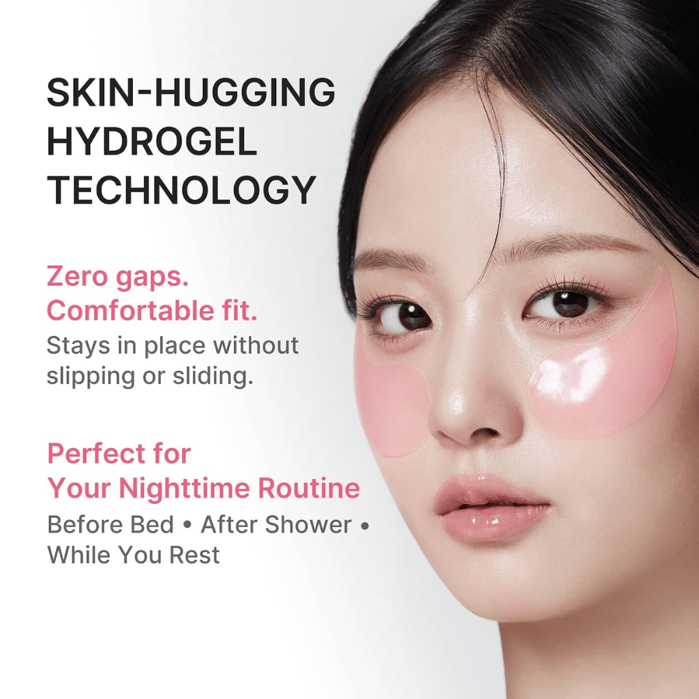 2. Medicube PDRN Pink Caffeine Collagen Eye Patch – ružové hydrogélové očné vankúšiky, ktoré pohodlne držia pod očami