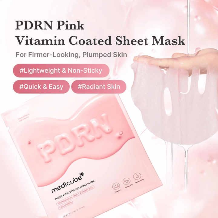 Produktový obrázok s maskou a balením – zameranie na hydratačný sheet mask s ľahkým, nelepivým pocitom.