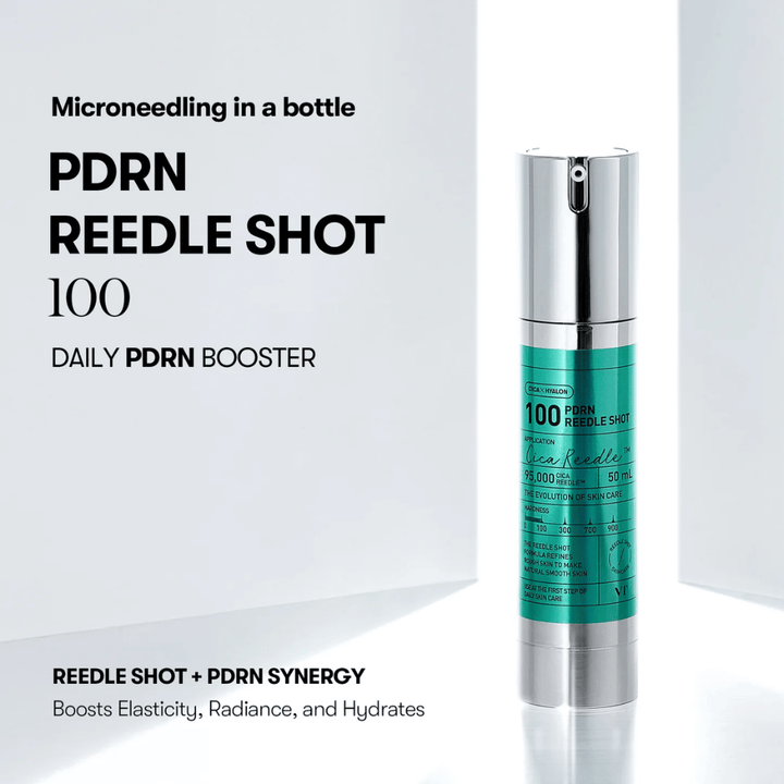 VT Cosmetics PDRN Reedle Shot 100 microneedling sérum s PDRN boosterom, ktorý zvyšuje absorpciu a poskytuje pevnejšiu, hydratovanú pokožku