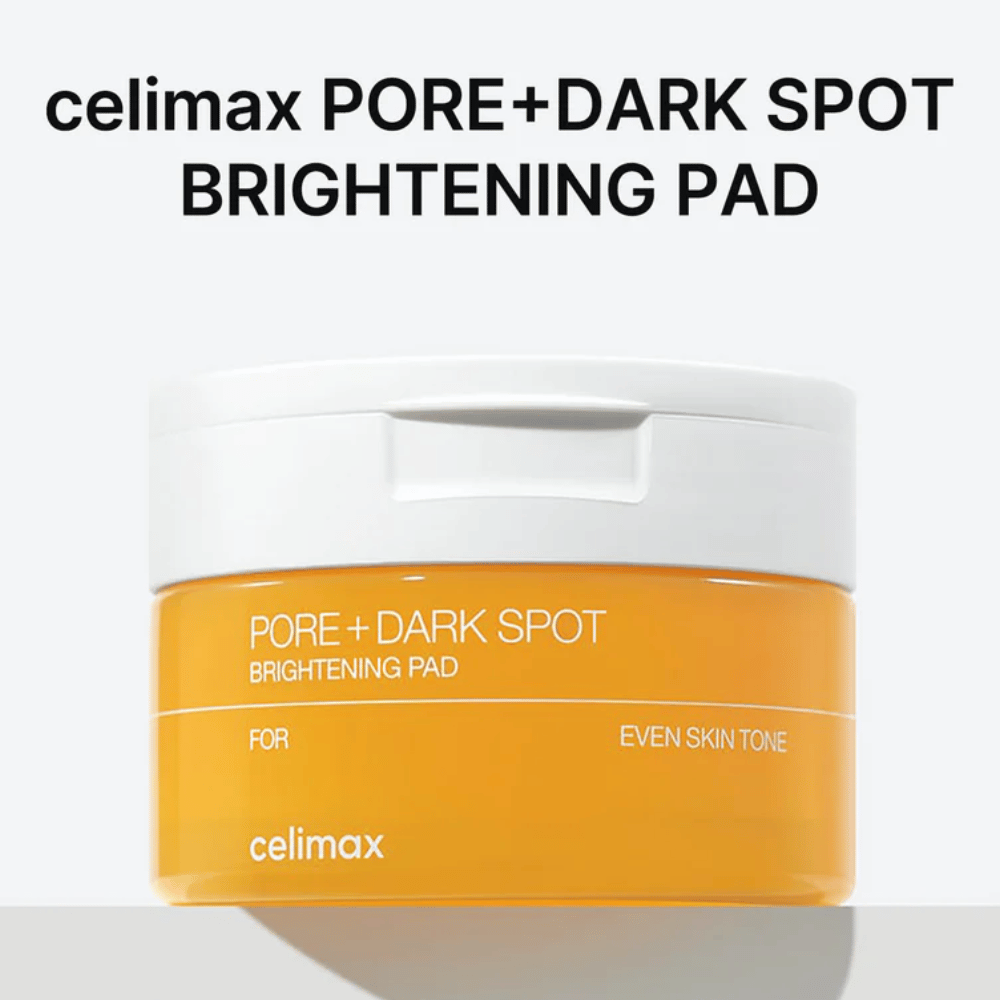 Celimax Pore + Dark Spot Brightening Pad – ošetrujúce tampóny, ktoré redukujú tmavé škvrny, čistia póry a poskytujú rovnomerný tón pleti.