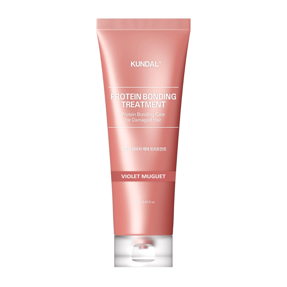 KUNDAL Protein Bonding Treatment Violet Muguet v ružovej tube, 250 ml, pre poškodené vlasy.