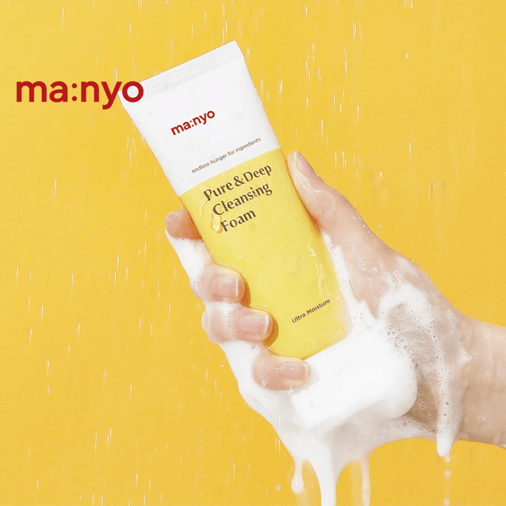 Ma:nyo Pure & Deep Cleansing Foam v pene – hydratačná čistiaca pena, ktorá dôkladne čistí póry a zanecháva pokožku mäkkú a sviežu.