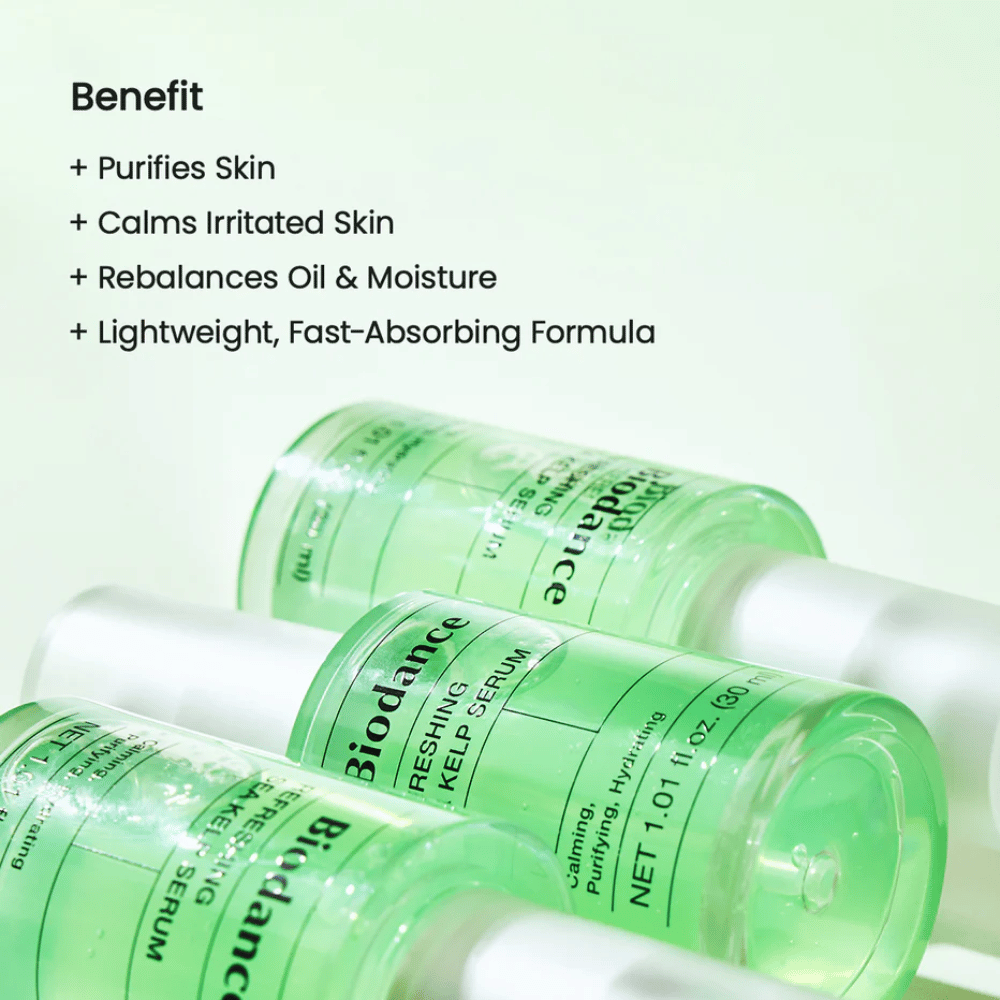 Biodance Refreshing Sea Kelp Serum – ľahké sérum na tvár, ktoré upokojuje, čistí a vyvažuje mastnú a kombinovanú pleť.