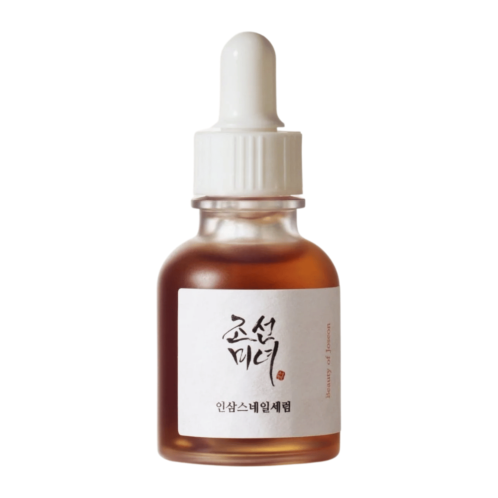 Beauty of Joseon Revive Serum Ženšen + slimačí mucín v pipetovej fľaši – kórejská starostlivosť o pleť, ktorá posilňuje kožnú bariéru a znižuje jemné vrásky.