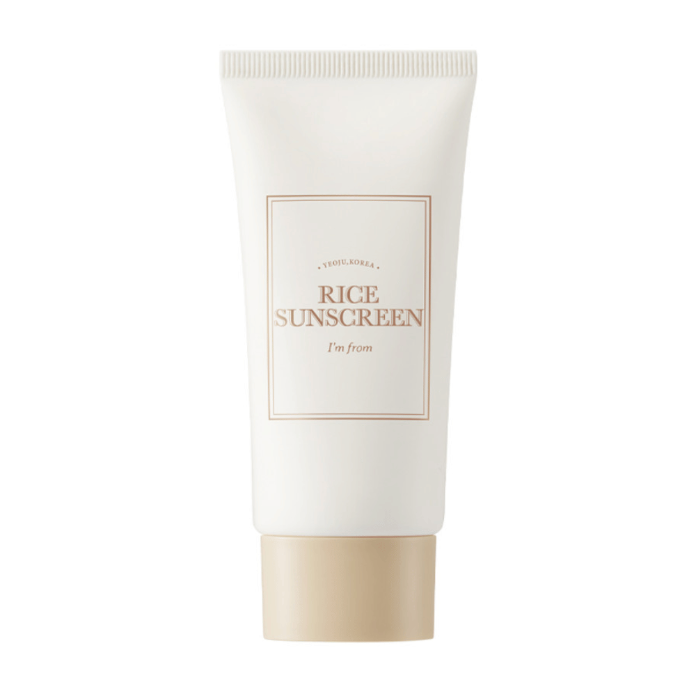 Tuba s "I'm from" Rice Sunscreen SPF50+ PA++++, opaľovací krém s ryžovým extraktom.