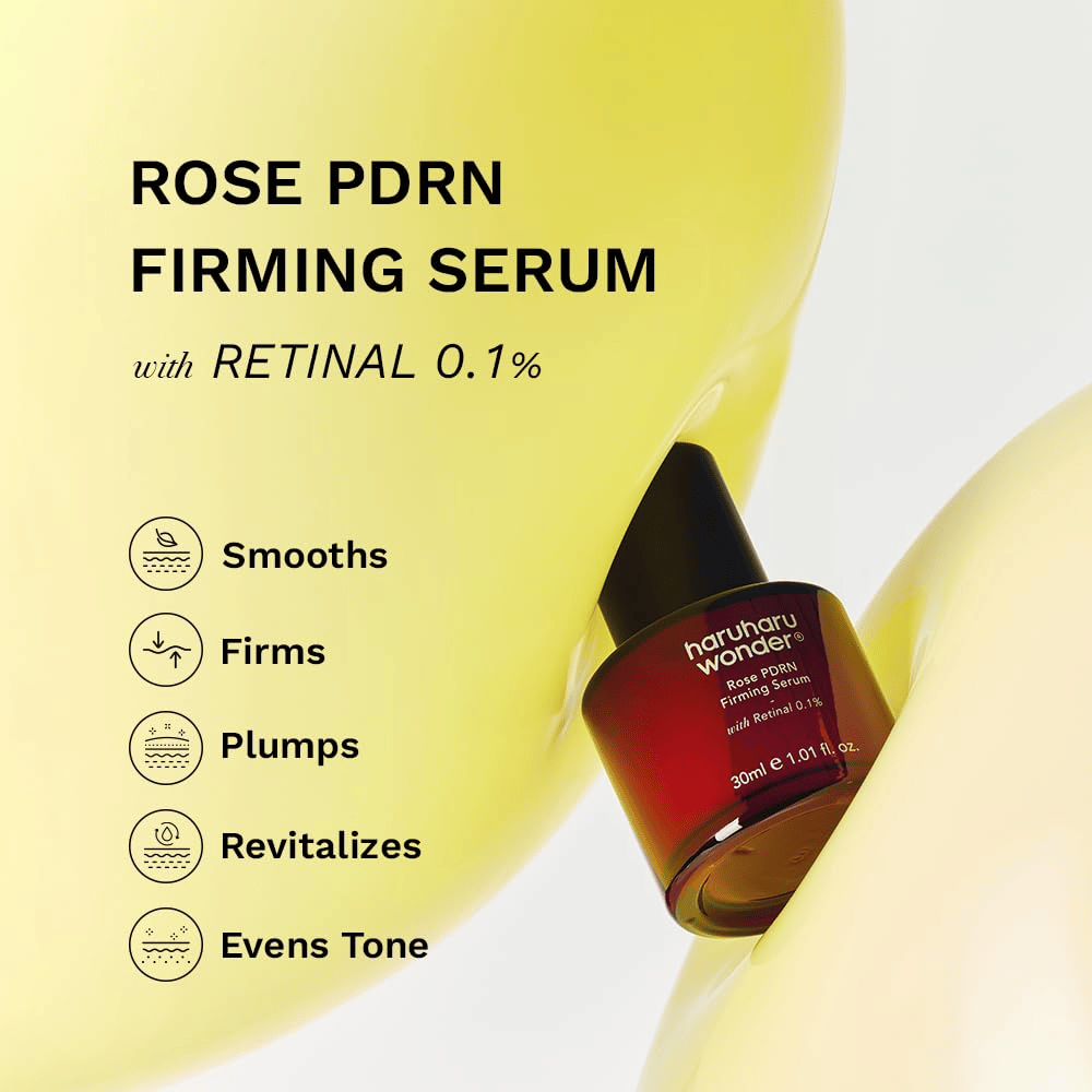 Haruharu Wonder Rose PDRN Firming Serum – vyhladzujúce a spevňujúce sérum s retinalom 0,1 %