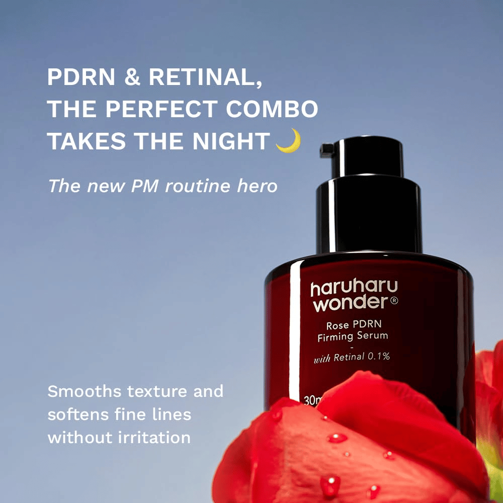 Haruharu Wonder Rose PDRN Firming Serum s PDRN a retinalom 0,1 % na jemné linky a štruktúru pleti