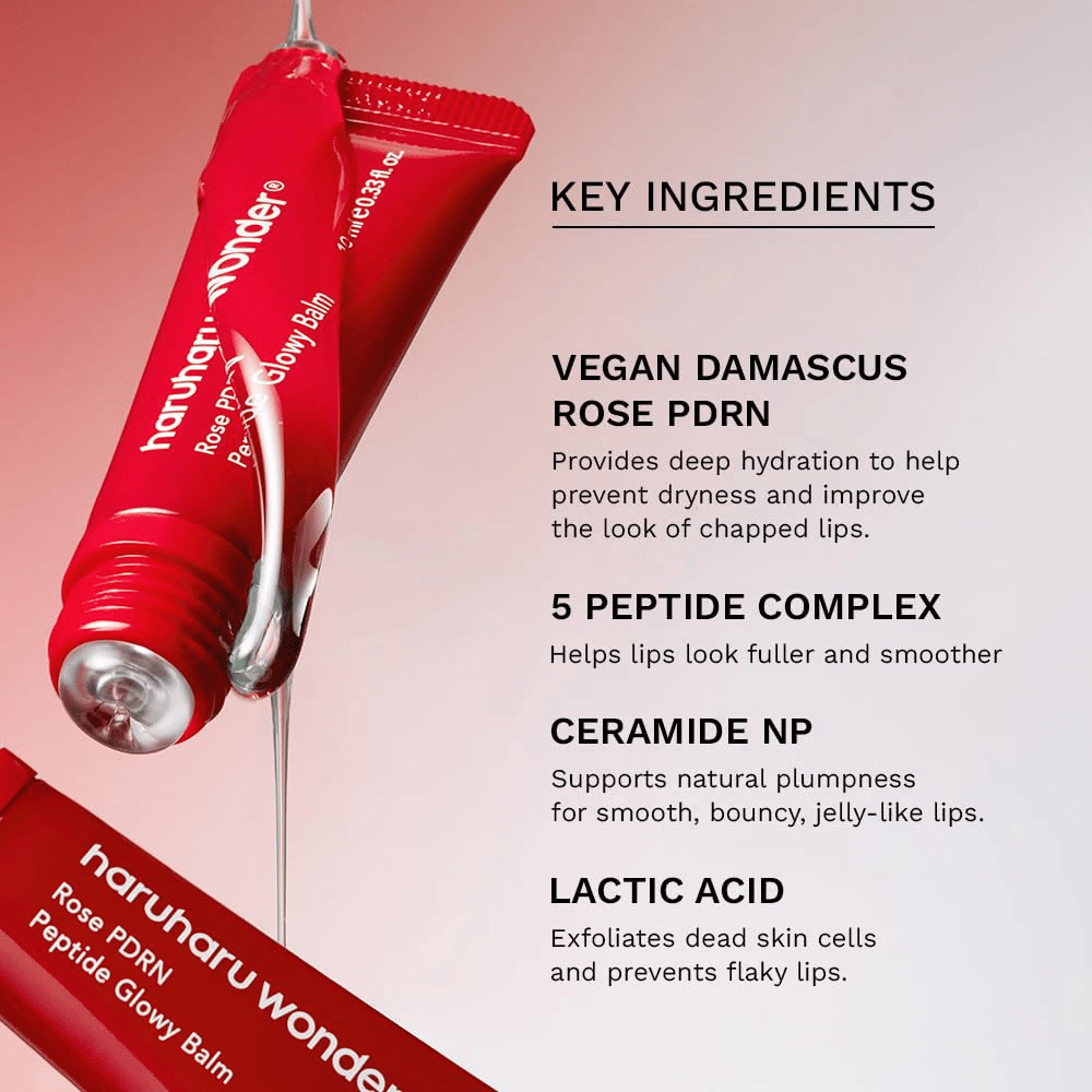 Haruharu Wonder Rose PDRN Peptide Glowy Balm s vegánskym Rose PDRN, peptidmi, ceramidom NP a kyselinou mliečnou