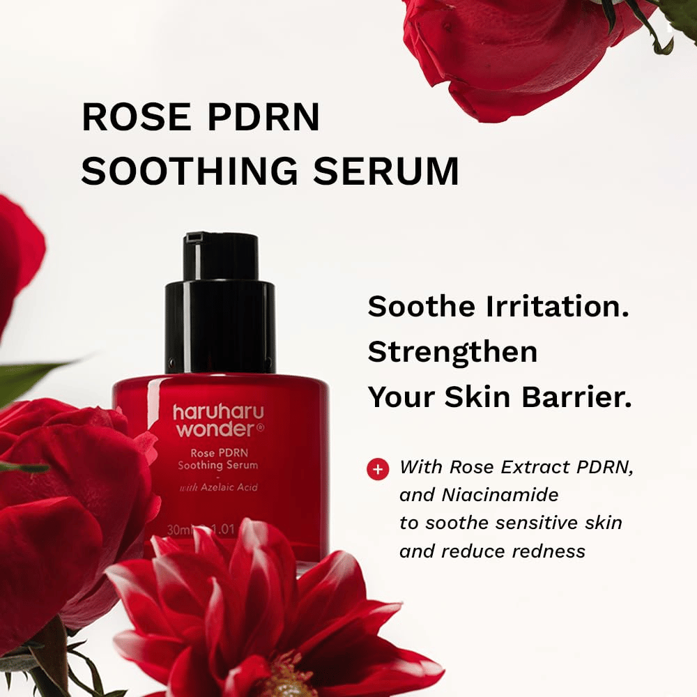 Haruharu Wonder Rose PDRN Soothing Serum s PDRN, kyselinou azelaovou a niacínamidom na začervenanie a kožnú bariéru