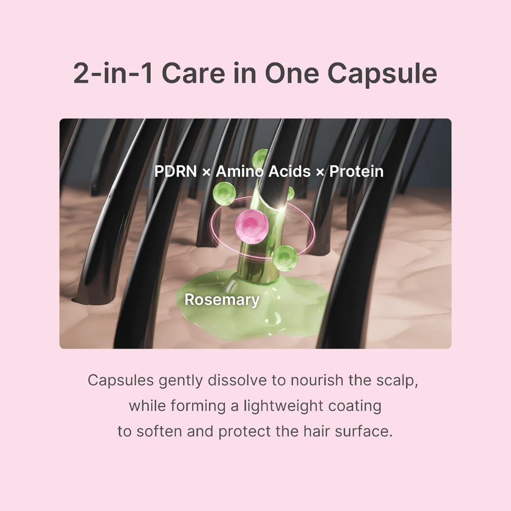 Medicube Rosemary PDRN Hair & Scalp Conditioner s rozmarínom, PDRN a 19 aminokyselinami, ktoré ošetrujú vlasy a pokožku hlavy