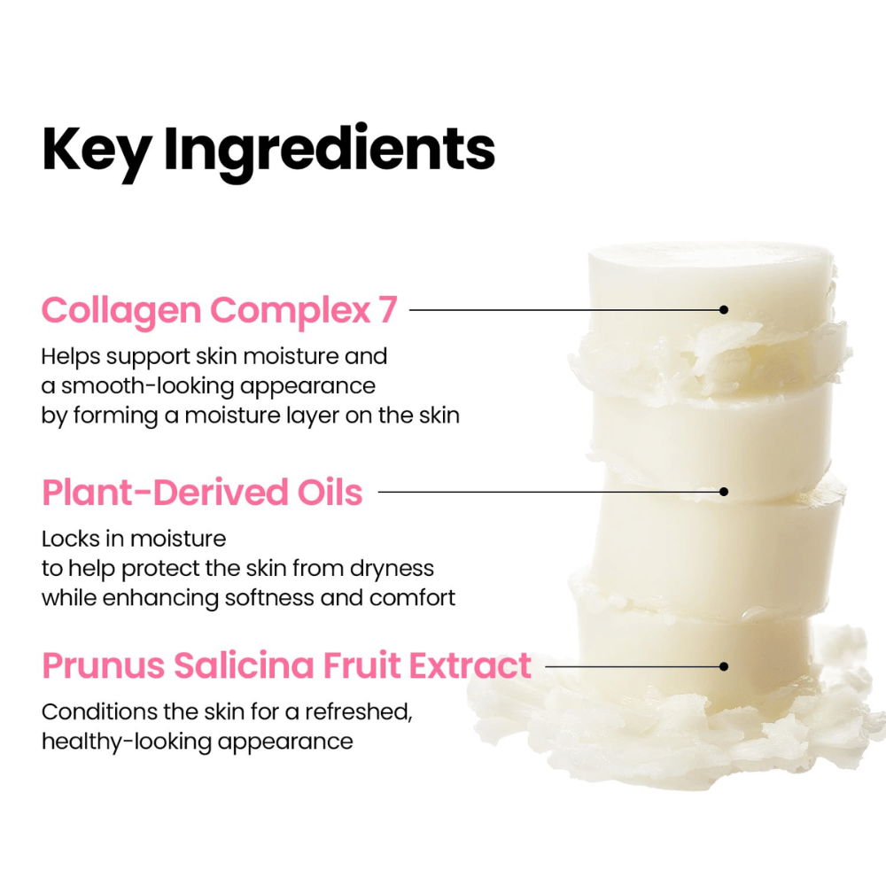 K-SECRET SEOUL 1988 Multi Balm s Collagen Complex 7, rastlinnými olejmi a extraktom zo slivky na hydratáciu a jemnejšiu pokožku.