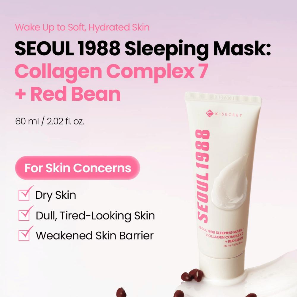 K-SECRET SEOUL 1988 Sleeping Mask 60 ml – kórejská nočná maska pre suchú, mdlú a dehydrovanú pleť.