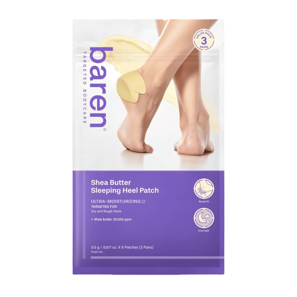 BAREN Shea Butter Sleeping Heel Patch – balenie so 6 náplasťami na suché a drsné päty
