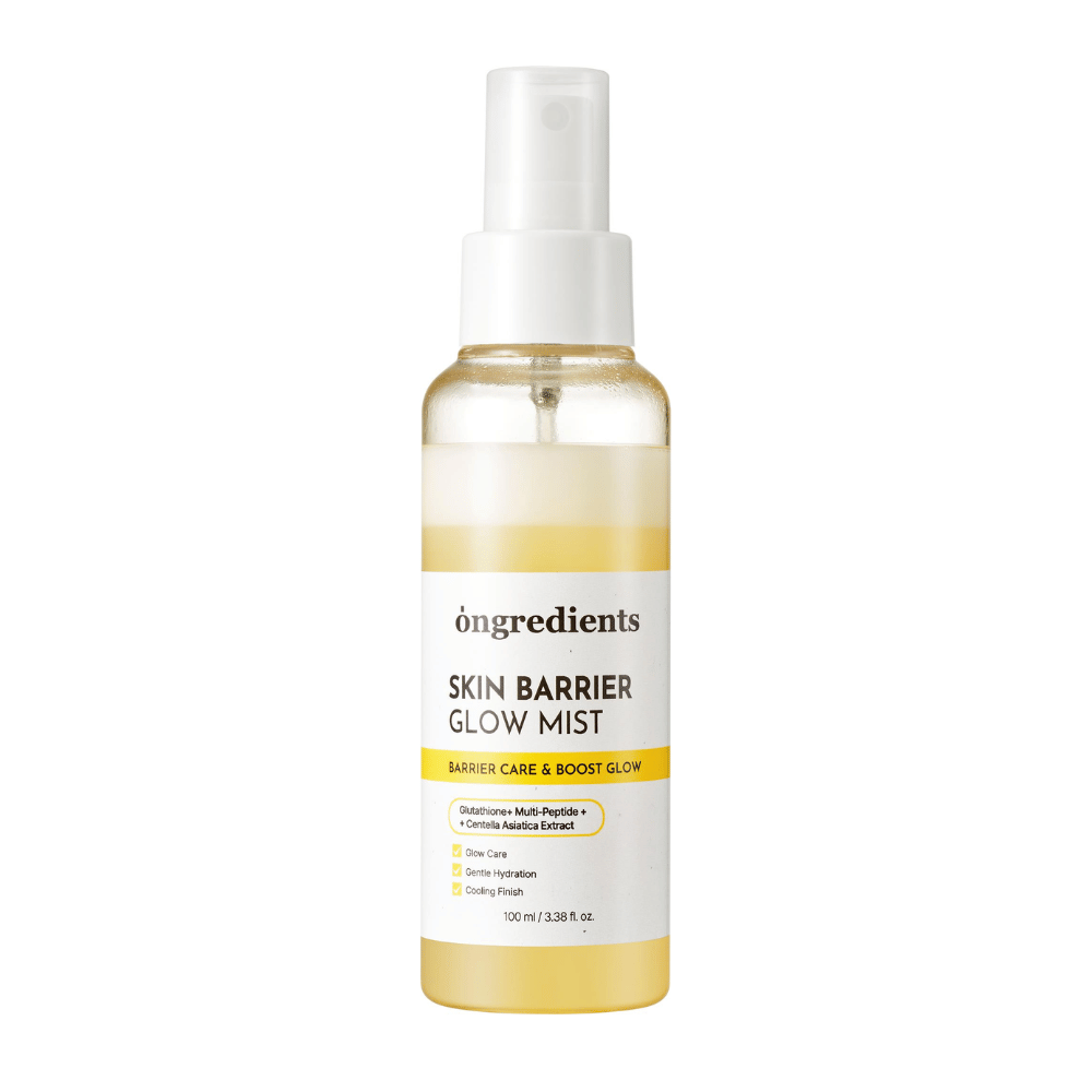 Ongredients Skin Barrier Glow Mist pleťový sprej s dvojvrstvovým zložením, ktorý hydratuje pokožku, posilňuje kožnú bariéru a dodáva prirodzený jas.