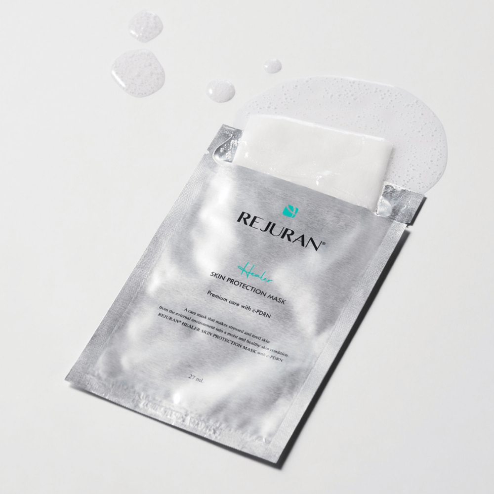 REJURAN Skin Protection Mask s c-PDRN – hydratačná sheet mask s ošetrujúcim sérom pre suchú a namáhanú pleť.